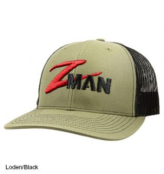 Zman Light Blue/Charcoal Premium Trucker Cap - Fishing Hat with Snap Closure