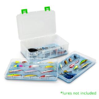 EVTSCAN Fishing Lure Boxes, Fly Lure Box Fishing Tackle Storage Box Spoon  Hook Bait Tackle Case with Handle Fishing Tackle Boxes