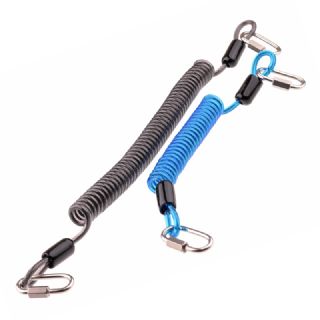 Retractable Fishing Coiled Lanyard with Carabiner Steel Wire Extension  Tether for Fishing Rods, Fishing Pliers, Fishing Grips Fishing Tool
