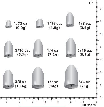 thumbnail image 2 of TKO Tungsten Worm Weights – 9 Sizes & 3 Colors – Bass Fishing Weights 2 of 6