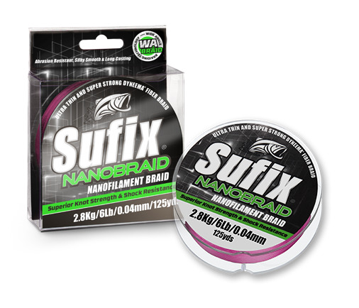 Sufix Nano Braid 100m Prémium Fonott Zsinór 0,06mm 3,3kg Hot