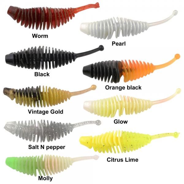 Spro trout Master Incy Grub 60mm INH 6 unidades ajo
