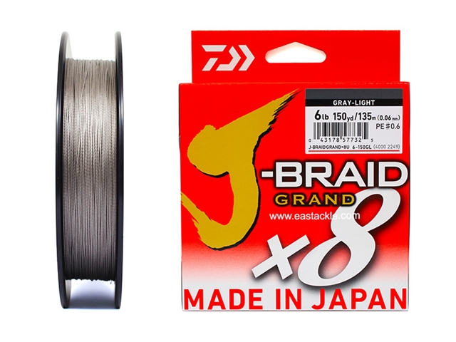 Daiwa J Braid X8 Grand Grey Light 135m from