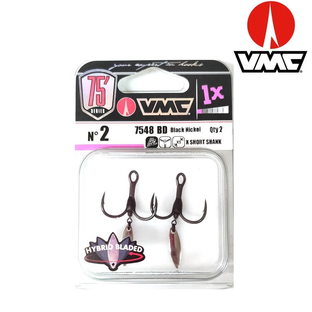 VMC 7548 BD Bladed Flash Hybrid Treble Short Inline Hook from PredatorTackle.co.uk