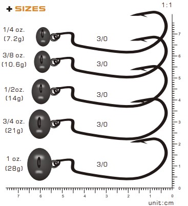 Vike Tungsten Swing Football Jig Heads 3/0 from PredatorTackle.co.uk